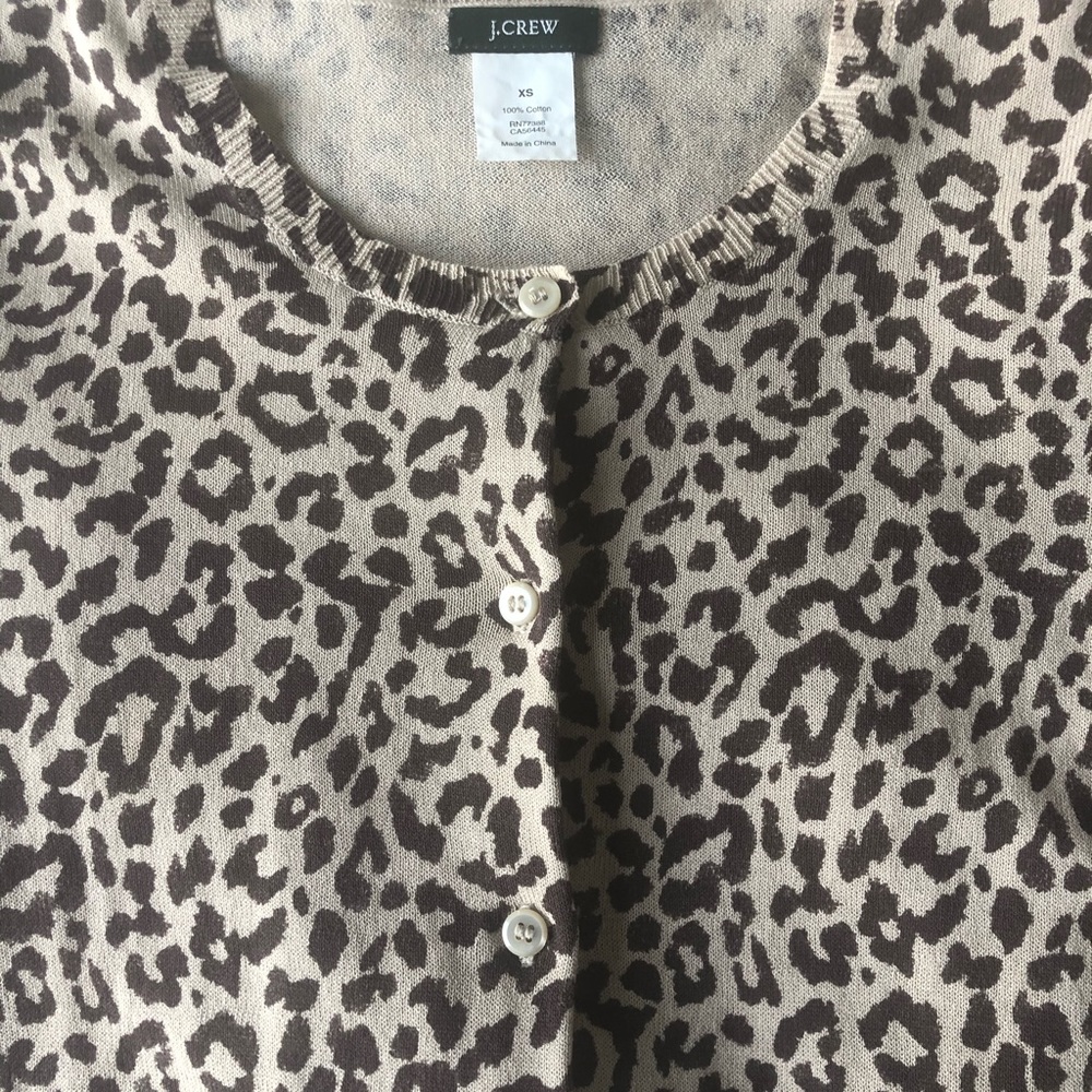 Leopard print cardigan - 100% cotton
